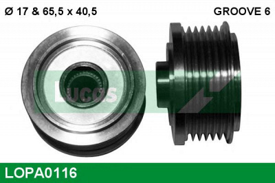 LUCAS ENGINE DRIVE lopa0116 -  Механизм свободного хода генератора